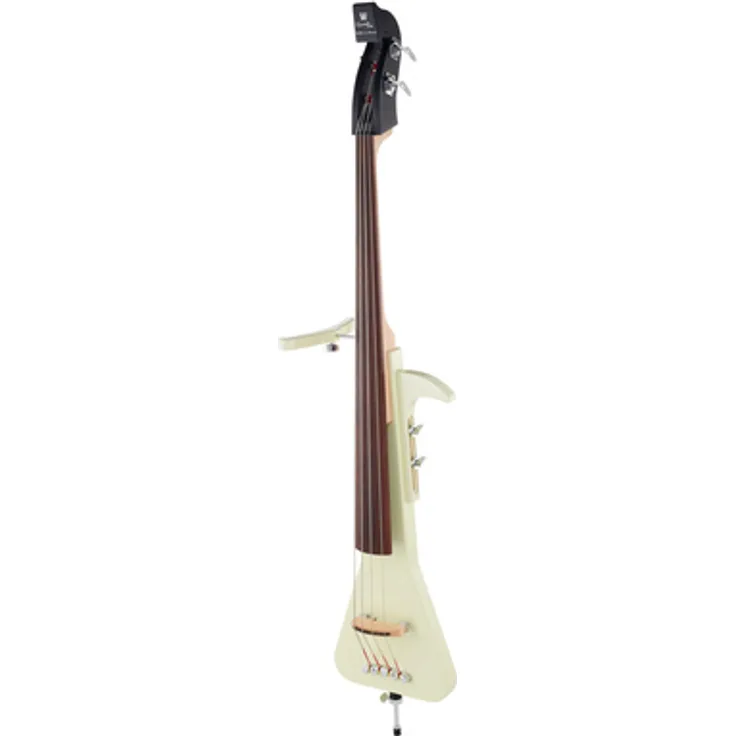 Warwick Triumph Lite Solid Creme White, 4-saitiger Kontrabass mit aktiv verstärktem Piezo Tonabnehmer und Wenge Griffbrett