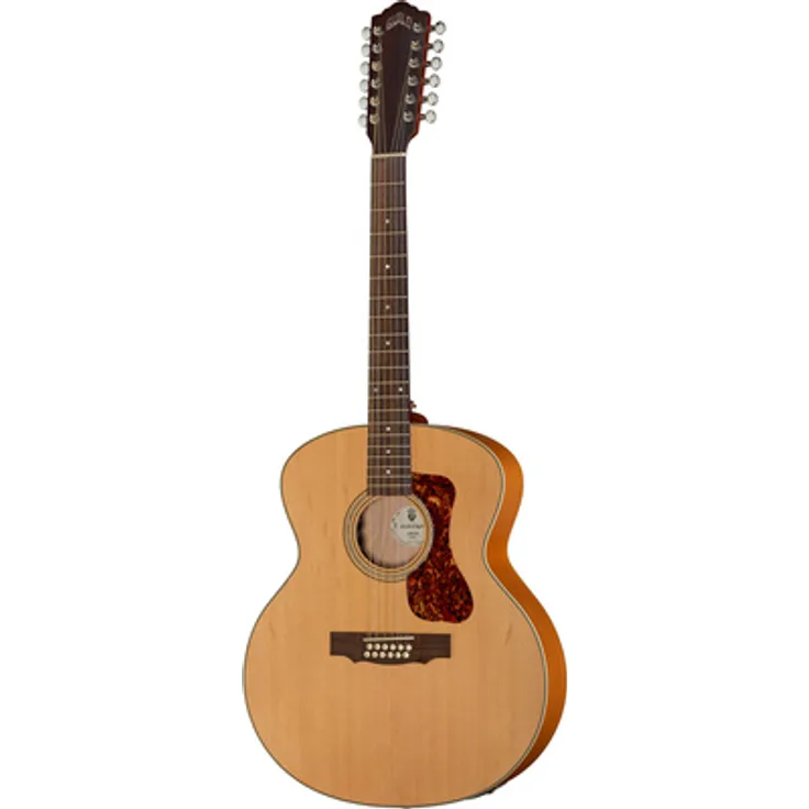 Guild F-2512E Maple Westerly Archback, 12-saitige Jumbo-Westerngitarre mit massiver Fichtendecke und Ahornkorpus, Naturfinish