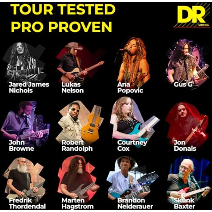 DR Strings Drop-Down Tuning DDT-7/10, Gitarrensaiten für E-Gitarre, 7-Saiter Satz, Medium, Stärken: .010" - .056", vernickelter Stahl, Roundwound, speziell für Drop-Down tunings – Bild 7