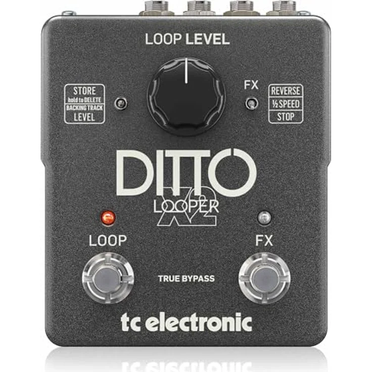 tc electronic Ditto X2 Looper, Loop-Pedal mit 5 Minuten Loopzeit, unbegrenzten Overdubs, Undo/Redo, Stereo Ein- und Ausgang, True Bypass, analoge Verarbeitung – Bild 2