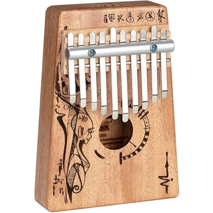 Sela SE255 Kalimba 10 Peaceful Mind, Mahagoni in Natur, 10 Zungen, C-Dur, inkl. Tragetasche und Stimmhammer – Bild 2