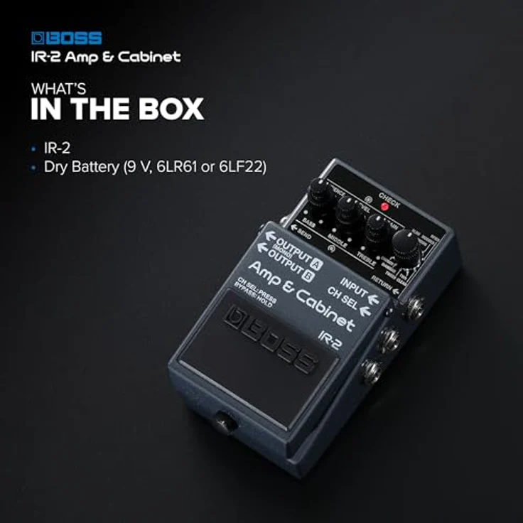 Boss IR-2 Amp & Cabinet, Kompakter Verstärkersimulator mit 11 Verstärkertypen und Celestion Lautsprecher-IR-Unterstützung – Bild 6
