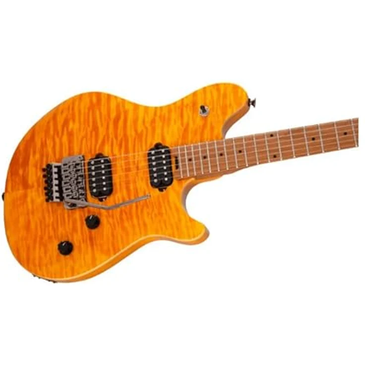 Evh Wolfgang WG Std QM TA, ST-Style E-Gitarre mit Wölkchenahorn-Decke, Trans Amber, Floyd Rose Tremolo – Bild 7