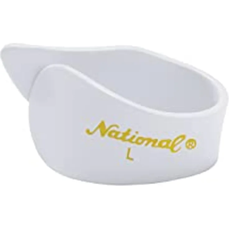 D'Addario National Celluloid Daumenplektren, groß, weiß - 4er-Pack mit warmem Klang, traditionellem Design