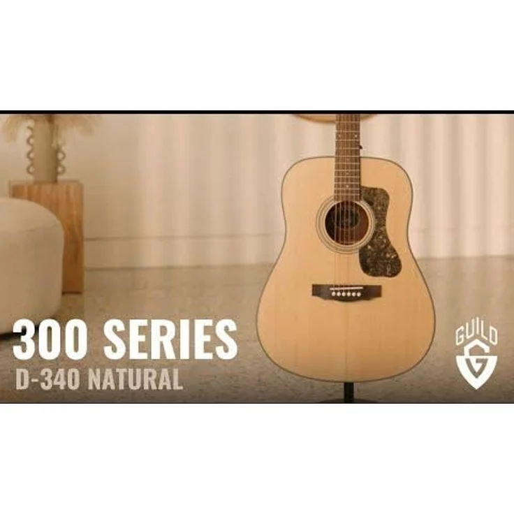 Guild D-340 Nat, Westerngitarre Dreadnought mit massiver Sitka-Fichte Decke und Mahagoni-Korpus, Natur – Bild 5