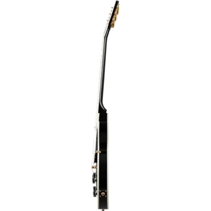 Epiphone Les Paul Custom Ebony, Single Cut E-Gitarre mit hochwertiger Verarbeitung und ausgewählten Materialien, schwarz – Bild 2
