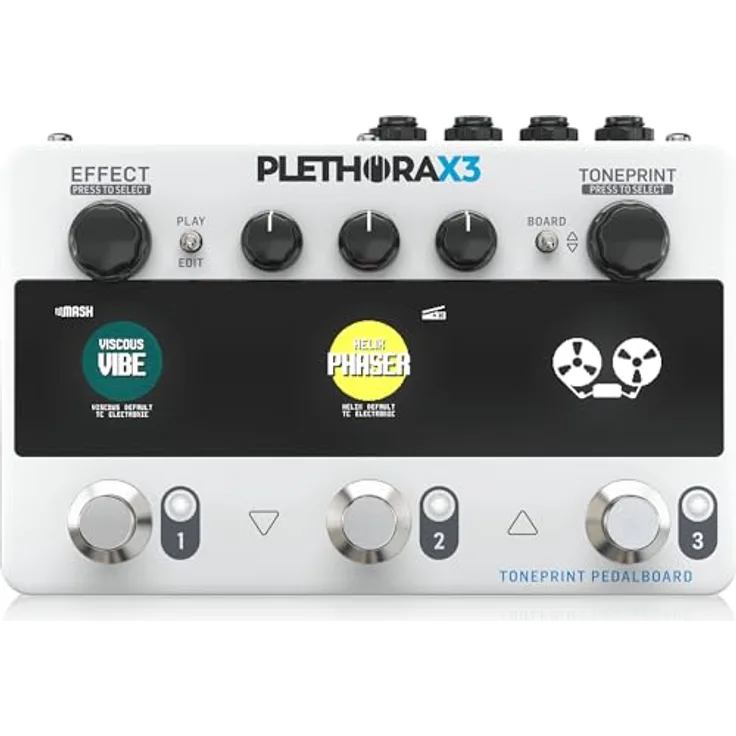 tc electronic Plethora X3, Gitarren-Multieffektpedal mit 127 benutzerdefinierten Boards, inklusive MASH-Technologie und Bluetooth-Verbindung zur TonePrint App