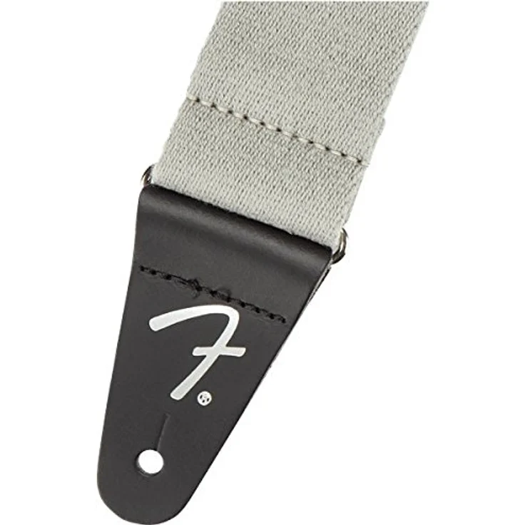 Fender Supersoft Strap Grey, Gitarrengurt aus gesponnenem Polyestergewebe, 5 cm breit, verstellbar von 119 bis 142 cm, grau – Bild 2