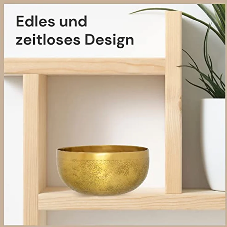 Avanda Tibetische Klangschale Blume des Lebens, Ø 20 cm, 1.100 g, matte Oberfläche, traditionelle Handarbeit in Profi-Qualität für Yoga und Meditation – Bild 5