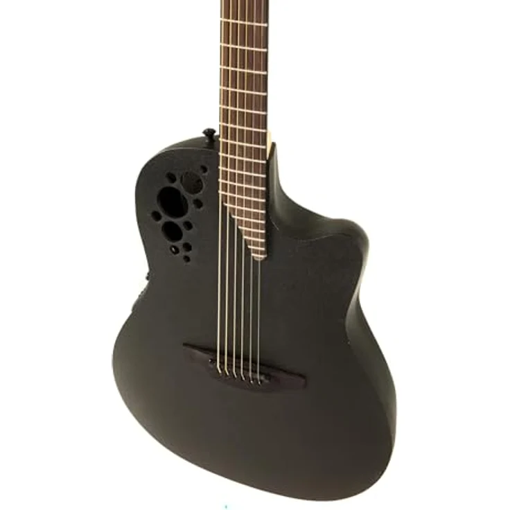 Ovation Pro Series Elite 1868TX-5-G, Westerngitarre mit massiver Fichtendecke, OP Pro Preamp und Stimmgerät, schwarz textured – Bild 2