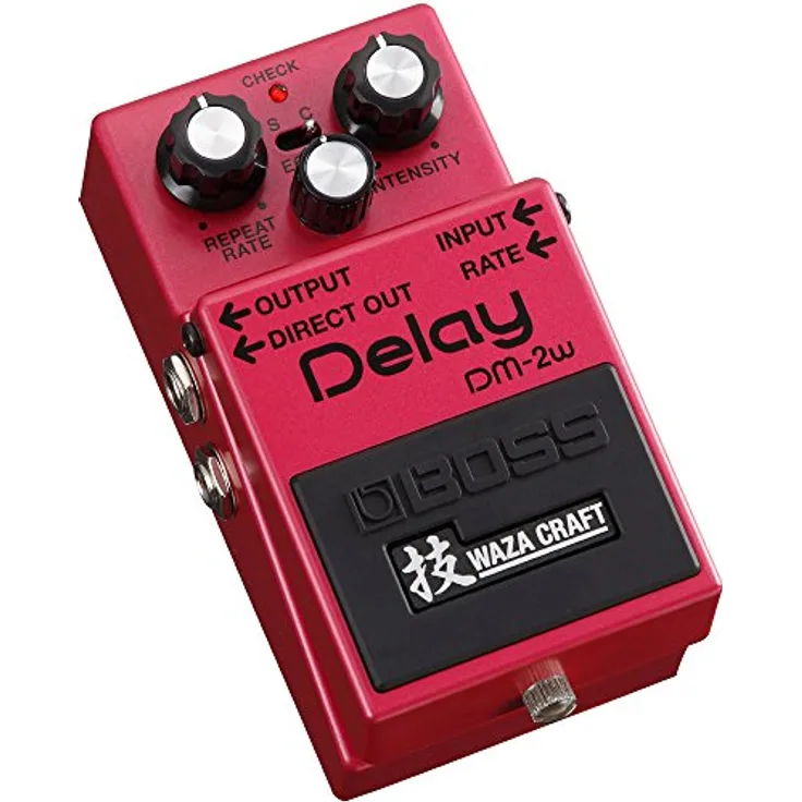 BOSS DM-2w Delay Waza Craft Special Edition, effektives Gitarren-Effektgerät mit originalgetreuer DM-2 Nachbildung und 20-300 ms Verzögerungszeit