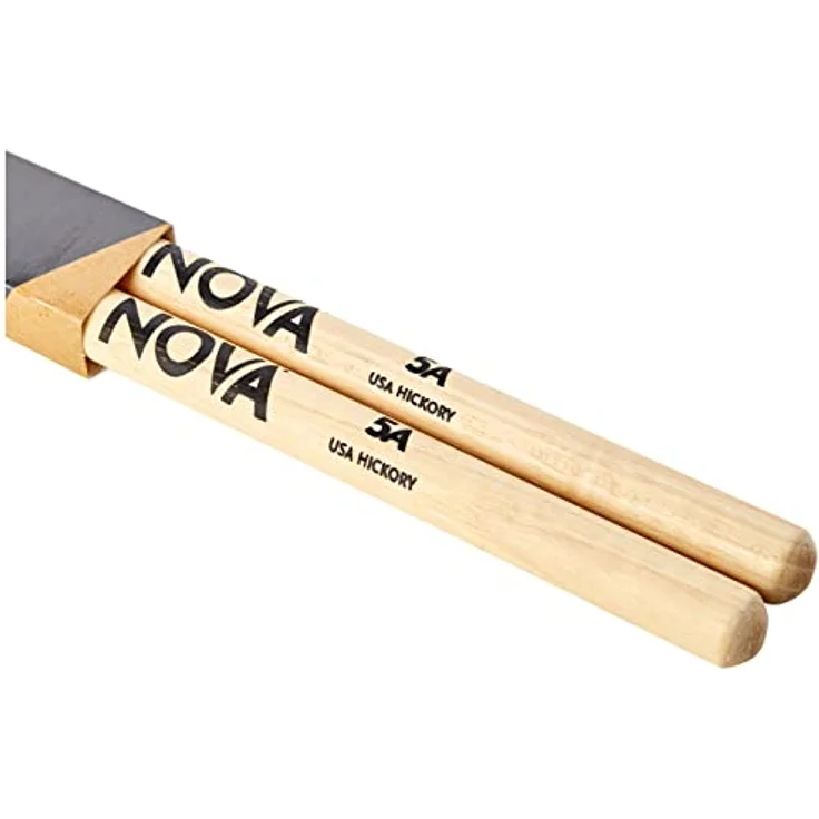 Vic Firth 5A Nova, Hickory Schlagzeugstöcke mit ovalem Holzkopf, 406mm Länge, 14,3mm Durchmesser, natur – Bild 2