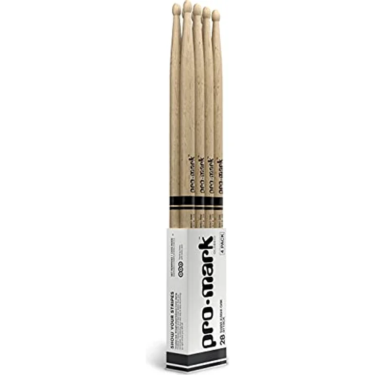 Pro Mark 2B Classic Attack Oak Drumsticks, 4er Set mit Oval Tip, Länge 40,64 cm, Durchmesser 1,61 cm – Bild 1