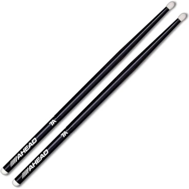 Ahead Sticks Model 7A, Aluminium Drumsticks mit unzerbrechlicher Nylonspitze und austauschbaren Abdeckungen für längere Lebensdauer