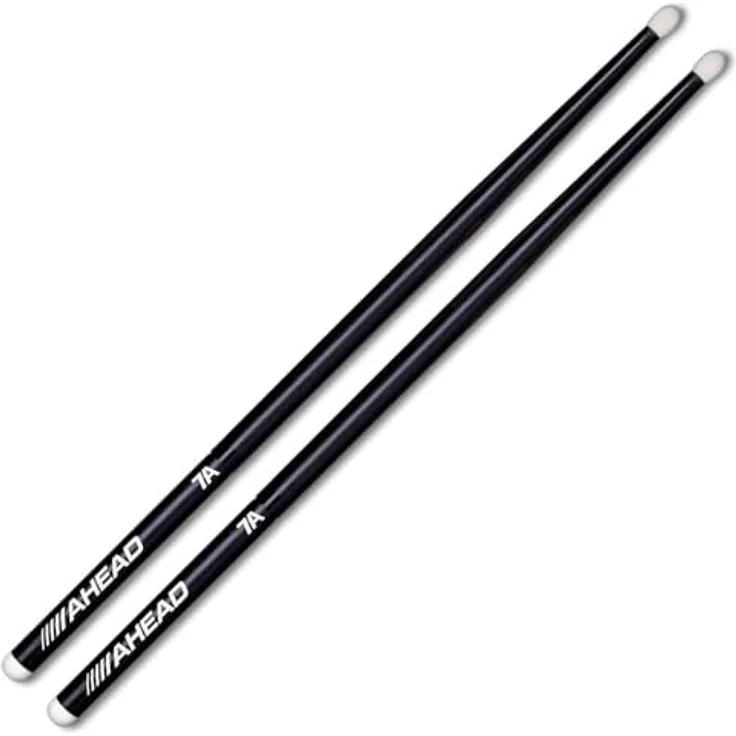 Ahead Sticks Model 7A, Aluminium Drumsticks mit unzerbrechlicher Nylonspitze und austauschbaren Abdeckungen für längere Lebensdauer