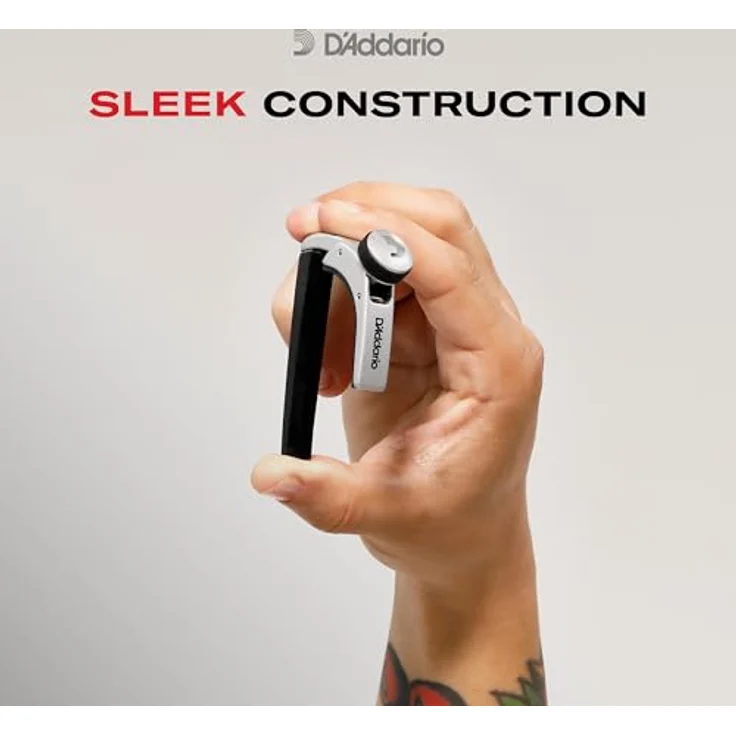 Daddario PW-CP-19 Pro Plus Capo, Kapodaster für alle Gitarren mit FlexFit Technologie, Schwarz – Bild 4