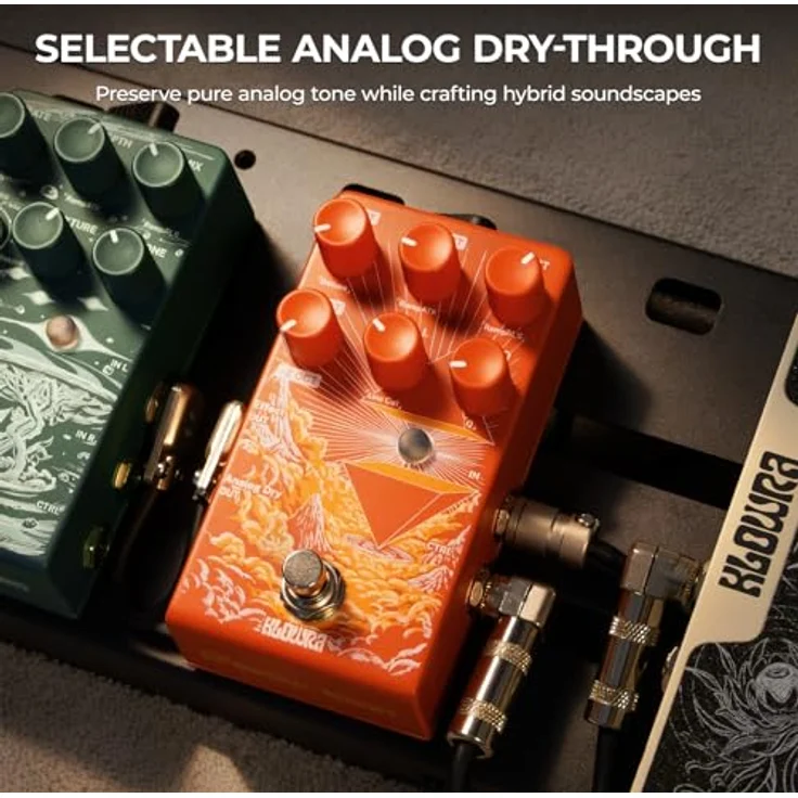 Klowra Verdict Polyphonic Octaver, Effektpedal für E-Gitarre mit polyphoner Oktav-Engine, USB-C, Dry-Ausgang und True/Buffered Bypass – Bild 4