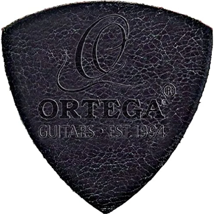 Ortega UKEPICK-ASS, Plektren für Ukulele und Gitarren mit Nylonsaiten, echtes Leder, weich und extra lang, 3er Set in schwarz, weiß und rot – Bild 2