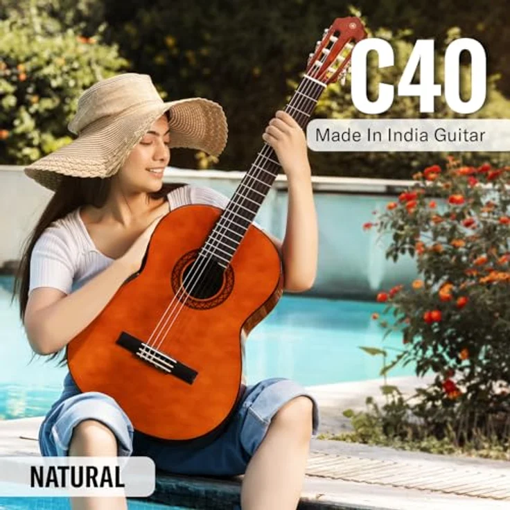 Yamaha C 40 II A - Klassische Gitarre mit Palisander-Griffbrett, Meranti-Korpus und Fichtendecke, Braun – Bild 9