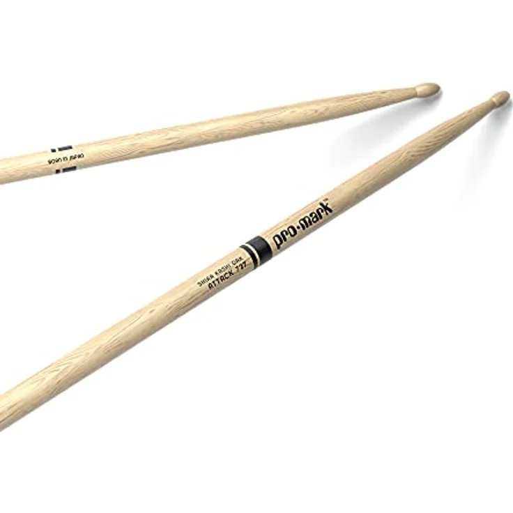 Pro Mark PW727W 727 Classic Attack Oak, Drumsticks aus japanischem Eichenholz mit ovalem Holzkopf, 41,3 cm Länge, 1,35 cm Durchmesser – Bild 1