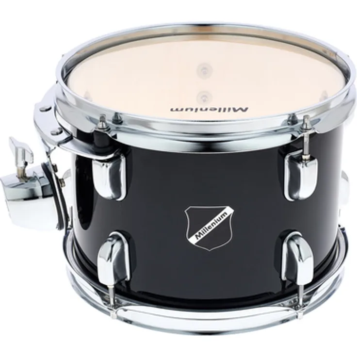Millenium Focus 10"x7" Tom Tom Black, Einzeltrommel mit folienbezogenem Kessel und chrom Hardware