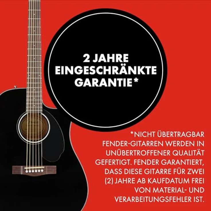 Fender CD-60SCE Blk WN, Westerngitarre mit massiver Fichtendecke, Mahagoni Boden & Zargen, Cutaway, Fishman CD Elektronik, schwarz – Bild 6