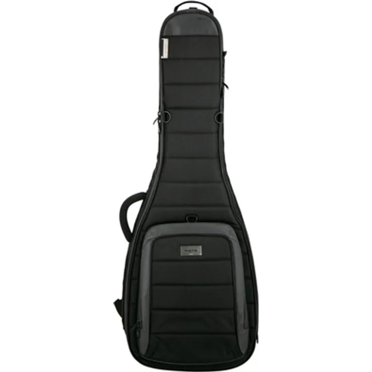 Mono Cases Classic Ultra Dual E-Gitarren Gigbag, wasserdicht mit abnehmbaren Rollen, Schwarz