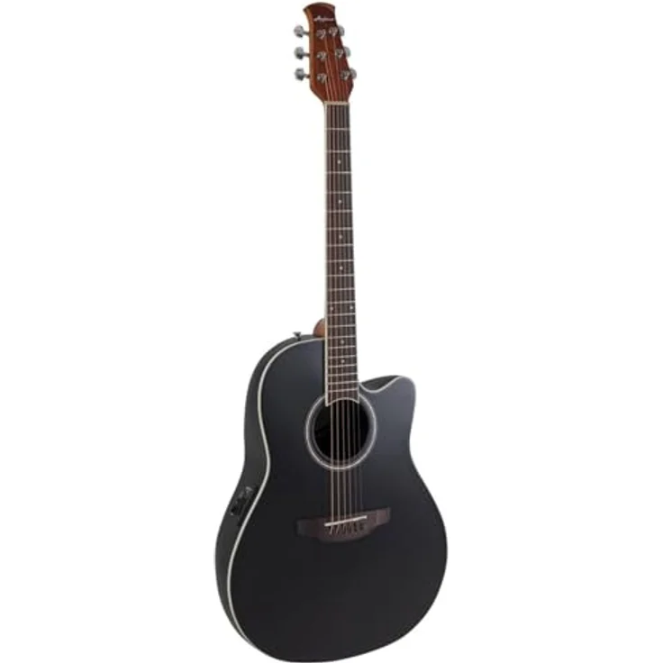 Applause Traditional AB24-5S, Mid-Depth Roundback Westerngitarre mit Cutaway, Fichtendecke, Black Satin, aktivem Preamp mit 3-Band EQ – Bild 2