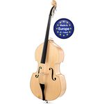 Thomann 33NA 4/4 Europe Kontrabass, massiver Kontrabass mit Fichtendecke, Ahornrücken, Ebenholzgriffbrett, natur/blond