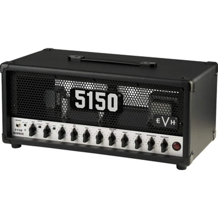 Evh 5150 Iconic 15W 6L6 Top Black, Röhrenverstärker für E-Gitarre mit 2 Kanälen, 15 W, Effekten und Fußschalter