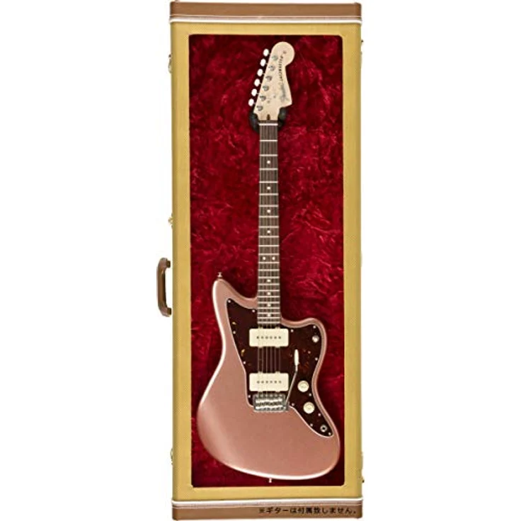Fender Guitar Display Case TWD, E-Gitarren-Display zur Wandmontage, Tweed mit rotem Plüschfutter, abschließbare Tür – Bild 3