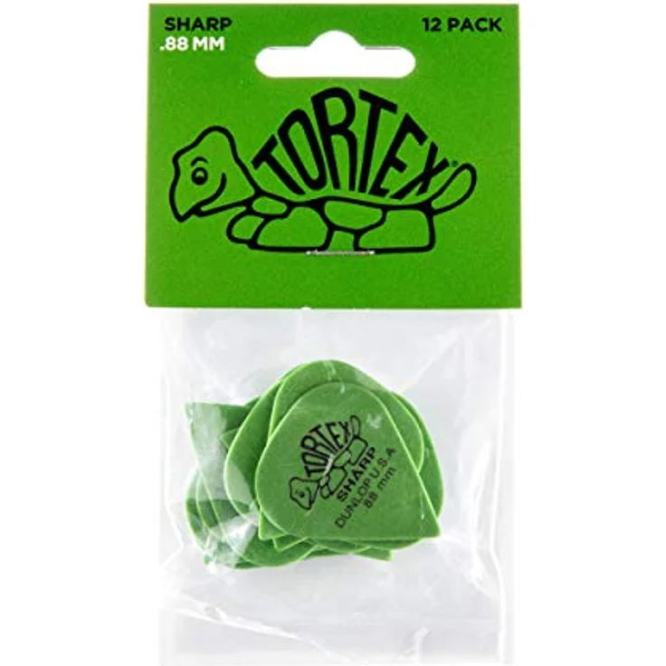 Jim Dunlop Plektrum Tortex Sharp 0,88mm, 12er Pack, hochdichtes Material, minimaler Verschleiß, hergestellt in den USA – Bild 4