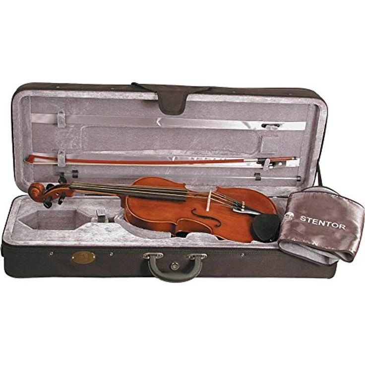 Stentor SR1505 Viola Student II 14", Schülergarnitur mit massiver Fichtendecke und Ebenholz-Griffbrett, inkl. Etui und Bogen – Bild 2