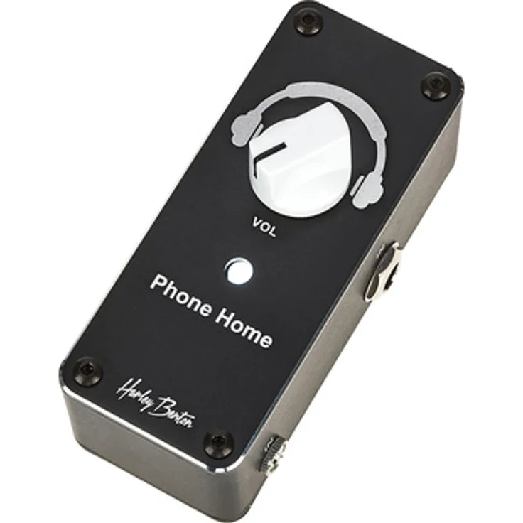 Harley Benton MiniStomp Phone Home, Gitarren-Effektgerät mit kompakter Bauweise, 3,5-mm- und 6,35-mm-Anschlüssen, Metallgehäuse, LED-Anzeige