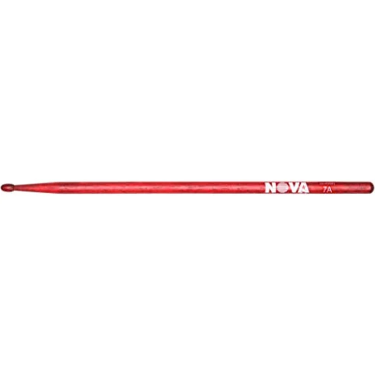 Vic Firth 7AR Nova Hickory Drumsticks, Rot, 394mm Länge, 13,5mm Durchmesser, ovaler Holzkopf – Bild 1