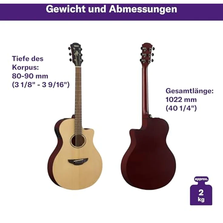 Yamaha APX 600 M NS, Western Gitarre mit Tonabnehmer, Nato Korpus, Fichten Decke, Palisander Griffbrett, Natural Satin – Bild 2