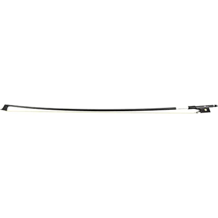 Gewa Advanced Carbon Violin Bow 4/4, runde Carbon-Optik, hoher Stabilität, Naturhaarbezug, Ebenholzfrosch mit Perlmuttauge, Neusilberbewicklung – Bild 4