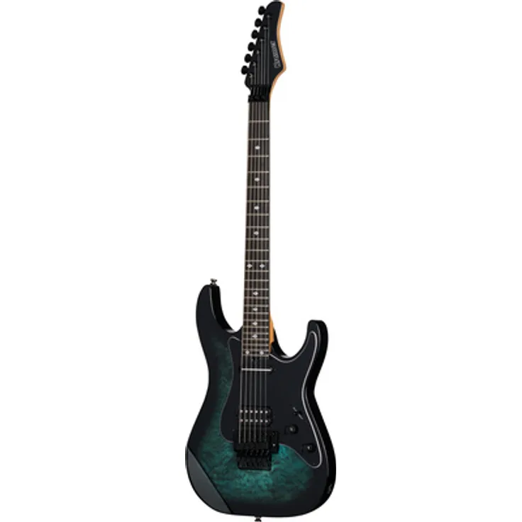Kramer Guitars Volante Quilt HSFR E-Gitarre, ST-Style, Korpus Erle, Decke AAAA Quilt Ahorn, Aqua Burst