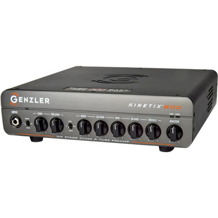 Genzler Kinetix 800, kompakter Bassverstärker mit 400W/8 Ohm bis 800W/2,67 Ohm, Class-A-Röhrenvorverstärker, 5-Band-EQ und XLR/DI-Ausgang