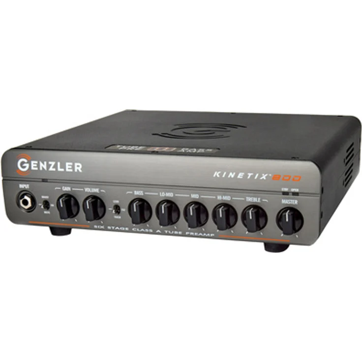 Genzler Kinetix 800, kompakter Bassverstärker mit 400W/8 Ohm bis 800W/2,67 Ohm, Class-A-Röhrenvorverstärker, 5-Band-EQ und XLR/DI-Ausgang