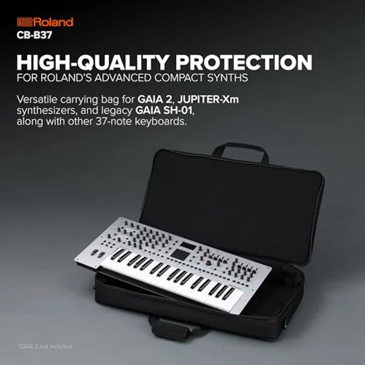 Roland CB-B37 Keyboardtasche | Robuste Transporttasche für GAIA 2, JUPITER-Xm, SH-01 & 37-Tasten-Keyboards | Flexibles Design aus hochwertigen Materialien – Bild 2