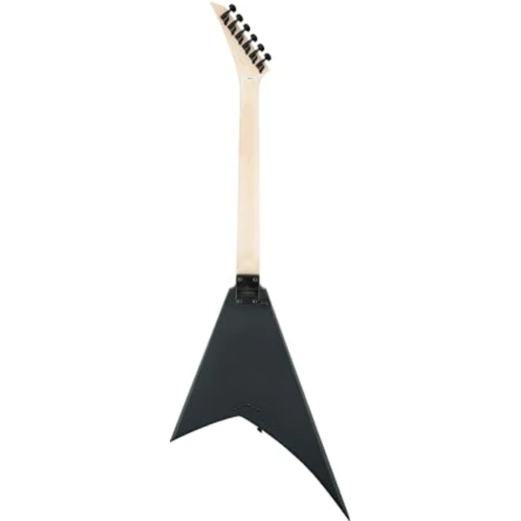 Jackson JS32T Rhoads E-Gitarre mit Lindenholzkorpus, 2 Humbucking Tonabnehmer, Satin Schwarz, String-Through Hardtail – Bild 2
