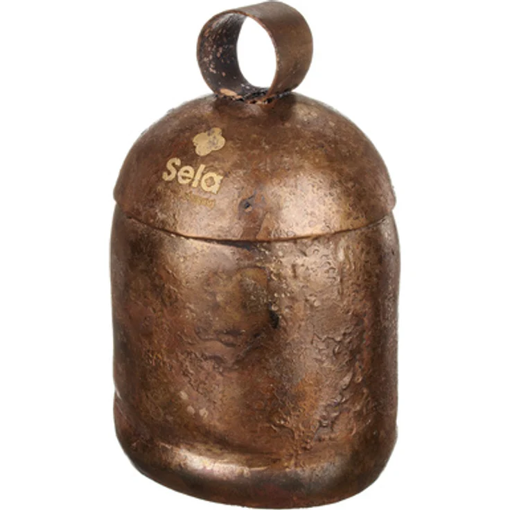 Sela Noah Bell 9 E5, handgefertigte Klangschale aus Messing-beschichtetem Eisen, E5, Höhe 15 cm, inkl. Gummischlägel, ideal für Meditation und Klangtherapie – Bild 1