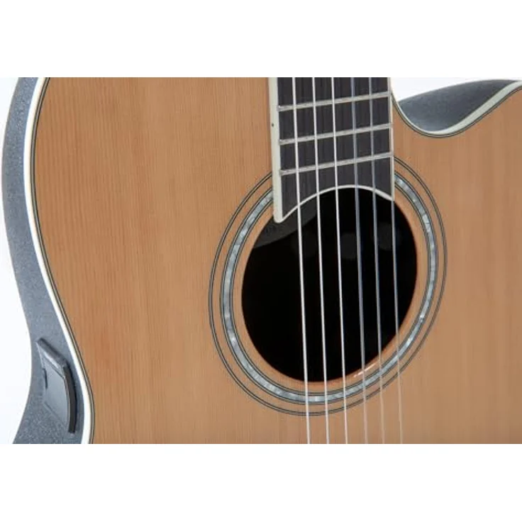 Ovation Celebrity Tradition CS-24C-4-G, E-Akustik Konzertgitarre mit massiver Zederndecke, Cutaway, Naturfinish und Lyracord Korpus – Bild 4