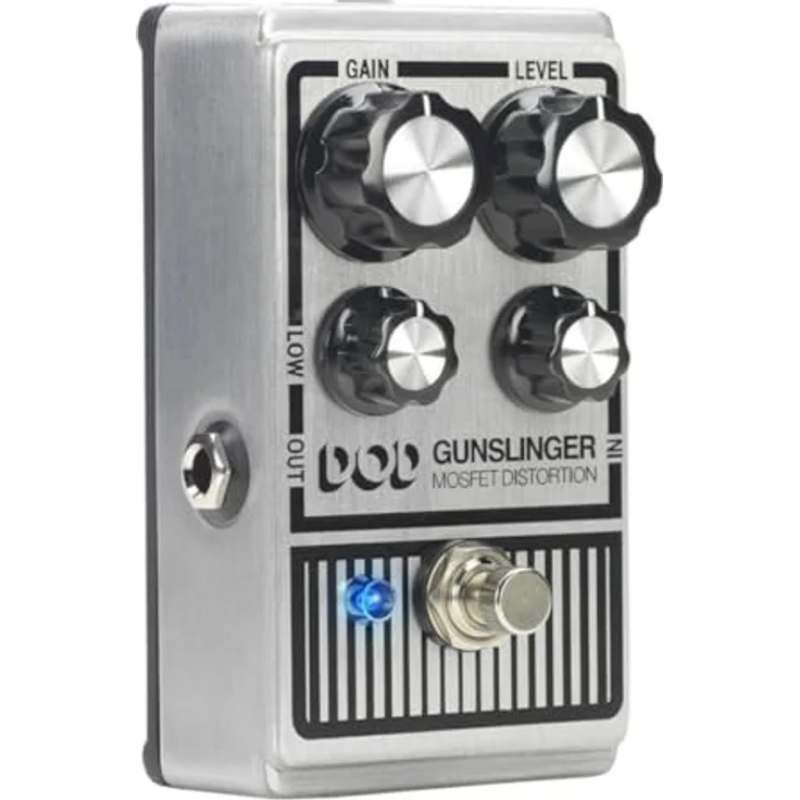 Digitech DOD Gunslinger, Mosfet Distortion Pedal mit True Bypass, leichtem Aluminium Gehäuse, 9V/18V Betrieb – Bild 2