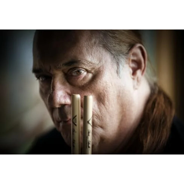 Vater Vinnie Colaiuta Signature Drumsticks, Hickory Holz, 40,48 cm lang, 1,5 cm Durchmesser, eichelförmiger Holzkopf – Bild 2