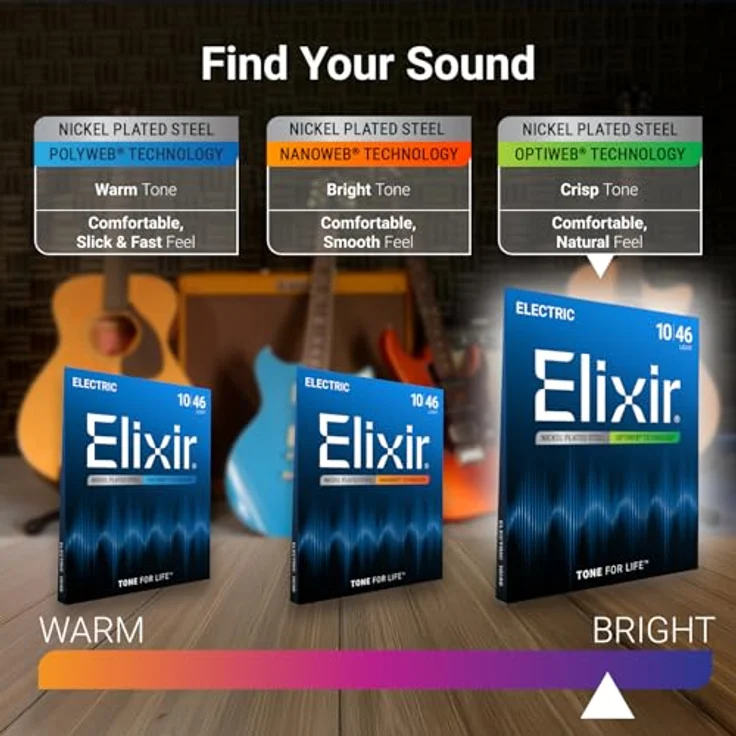 Elixir 19077 E-Gitarrensaiten, Super Light (.009-.042) mit OPTIWEB Beschichtung und nickelbeschichteter Stahl-Wicklung – Bild 4