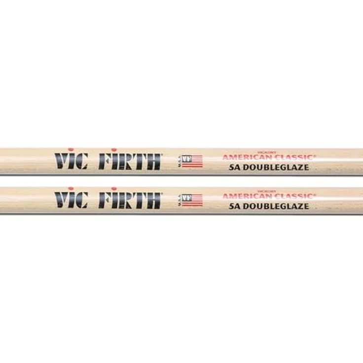 Vic Firth 5ADG Double Glaze, Hickory Drumsticks mit tränenförmigem Holz Kopf, ideal für trockene Hände, Länge 406mm, Durchmesser 14,4mm – Bild 4