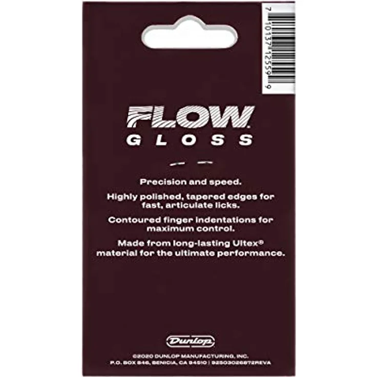 Dunlop Flow Gloss Picks Set 3.00, Plektren set mit 3 Stück, 3.00 mm Stärke, Ultex Material, hochglanzpolierte Kanten für Präzision – Bild 5