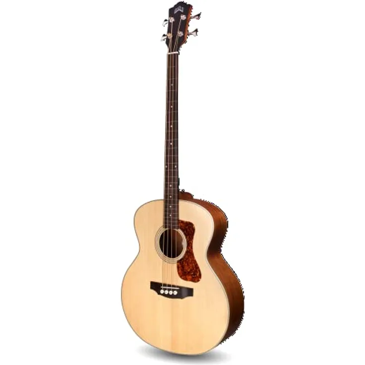 Guild B-240EF Acoustic Bass, 4-saitiger Fretless Akustik-Bass mit massiver Sitka-Fichtendecke, Mahagoni-Korpus, Pau Ferro Griffbrett, Natur satin Finish